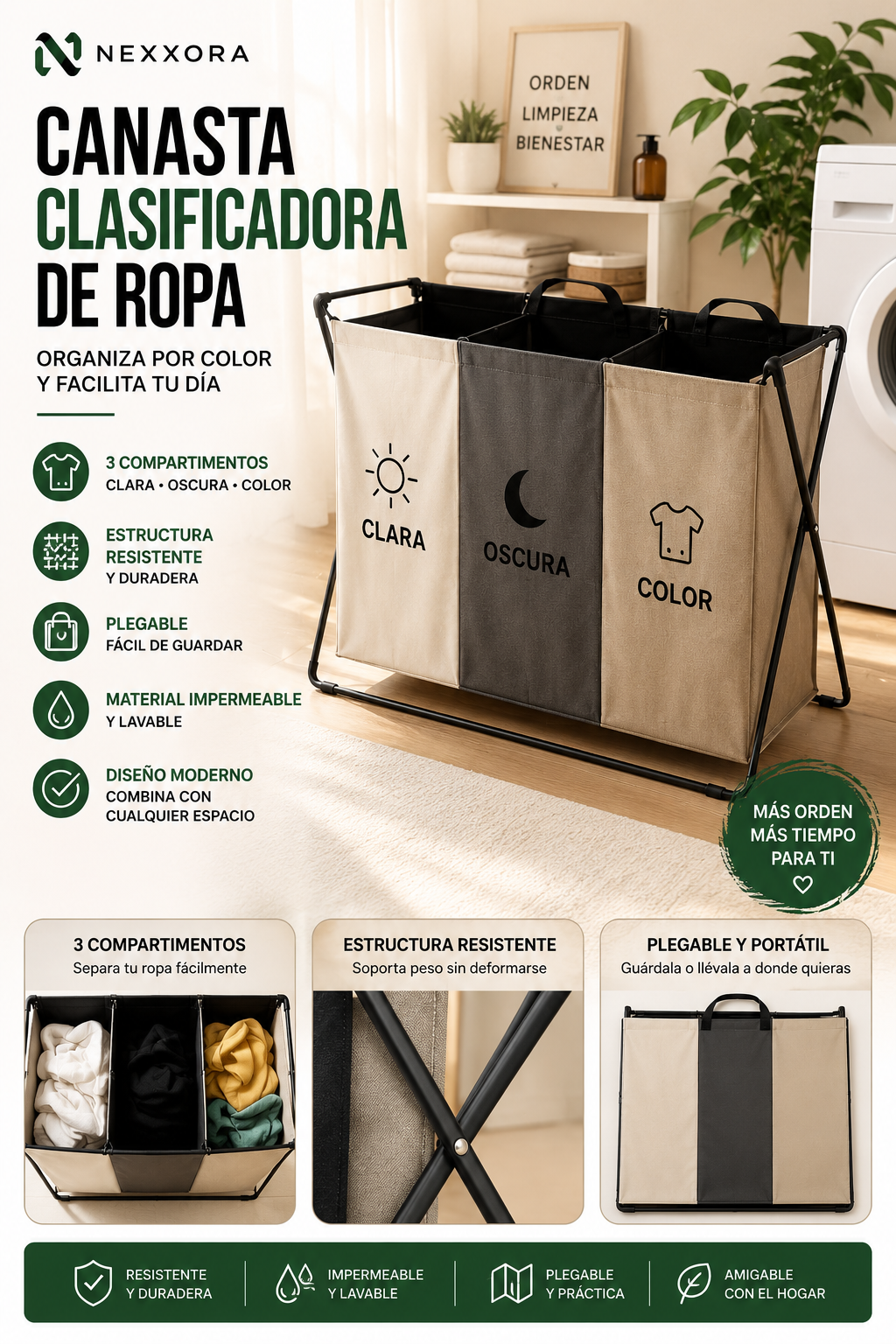 CANASTA CLASIFICADORA DE ROPA 23092