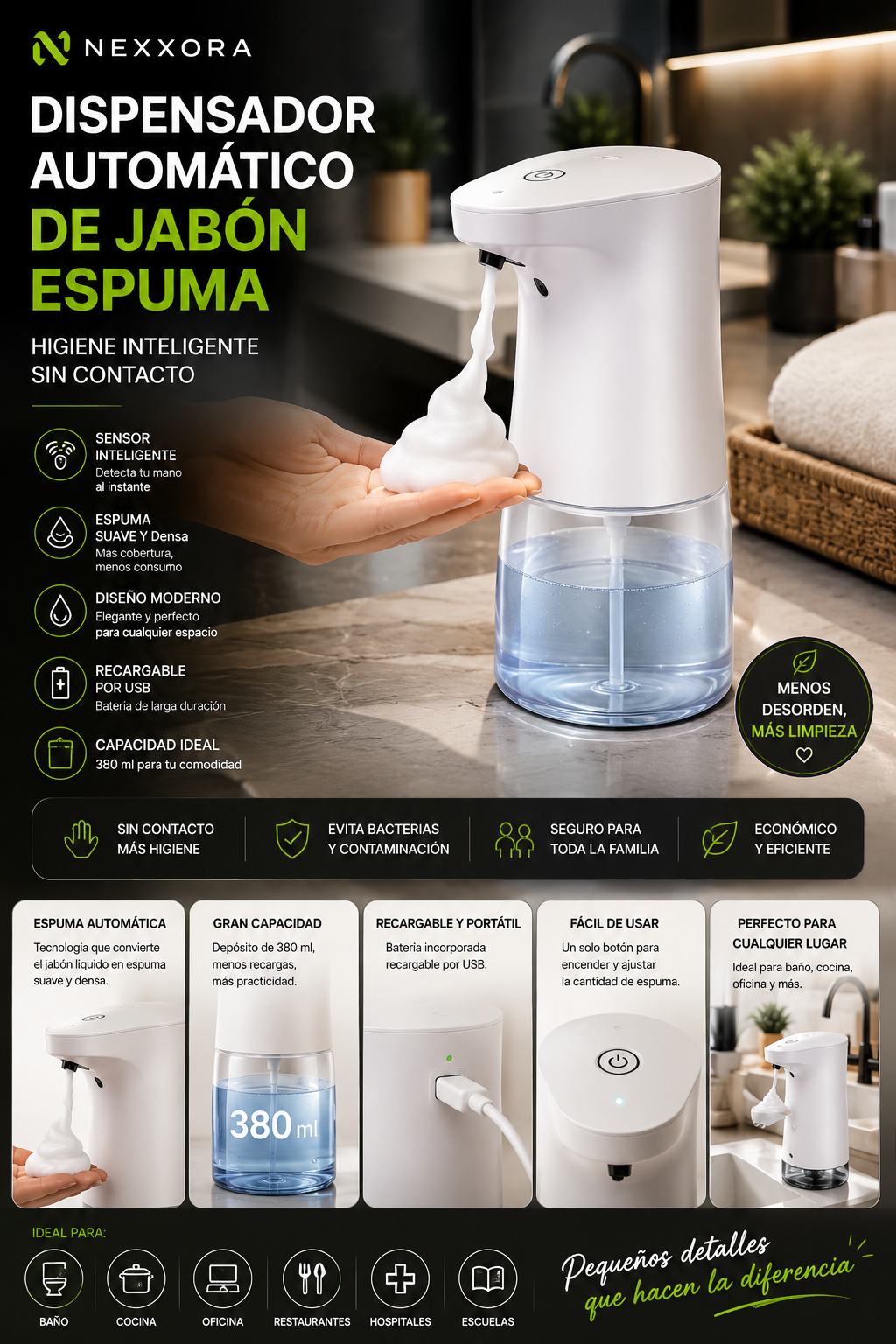 DI Dispensador Automatico Jabon Espuma