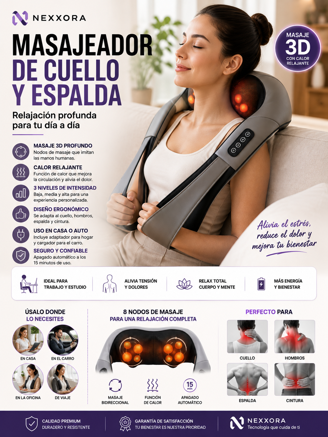 Masajeador de cuello y espalda